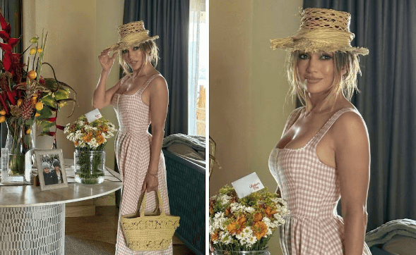 Jennifer Lopez encanta con vestido de cuadros vichy Jennifer Lopez encanta con vestido de cuadros vichy