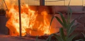 Incendio de 8 horas en toma de gas en Guadalupe, Nuevo León
