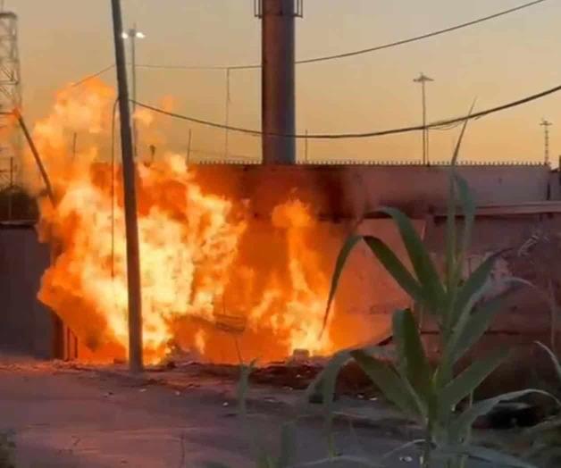 Incendio de 8 horas en toma de gas en Guadalupe, Nuevo León