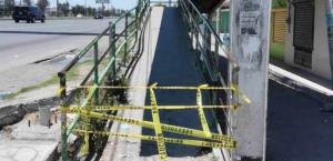 Cierran puente peatonal para impedir accidentes en Colonia 15 de Enero de Reynosa