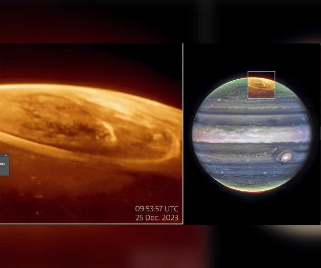 Capta telescopio Webb las brillantes auroras de Júpiter