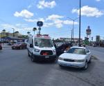 Accidente vehicular en Bulevar Morelos deja a mujer lesionada