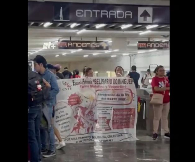 Acciones de la CNTE en estaciones del Metro de la CDMX Acciones de la CNTE en estaciones del Metro de la CDMX