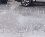 Esta tarde se registraron lluvias fuertes y caída de granizo en el Área Metropolitana de Monterrey.