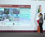Destaca Claudia inicio de construcción de trenes a Pachuca, Querétaro y de carga del tren Maya en su gobierno