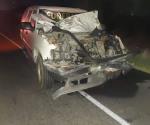 Carroza fúnebre con cuerpo embiste a toro