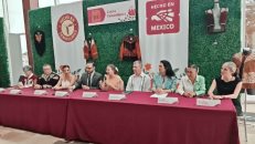 Conferencia de prensa con la secretaria de Desarrollo Económico, Ninfa Cantú Deándar, autoridades del IMPI, y la presidenta municipal de Tampico, Mónica Villarreal.">