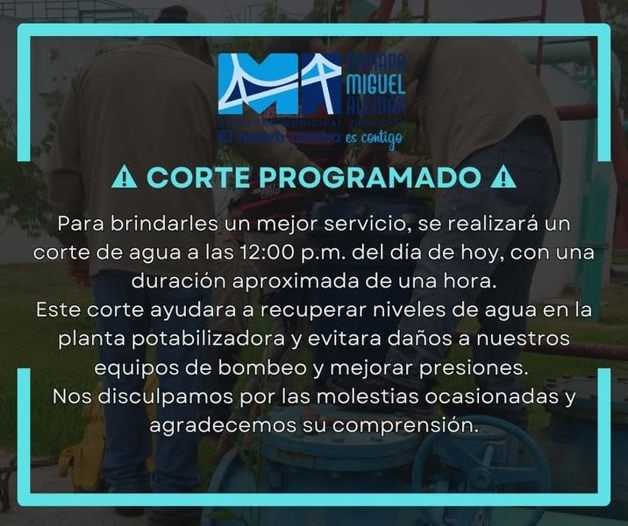 Falla el servicio de agua potable