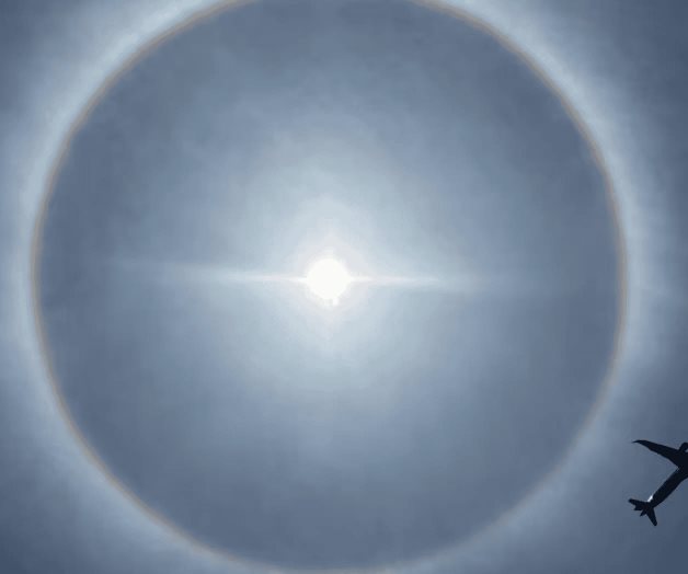 Halo Solar, fenómeno óptico que sorprende a habitantes de CDMX Halo Solar, fenómeno óptico que sorprende a habitantes de CDMX