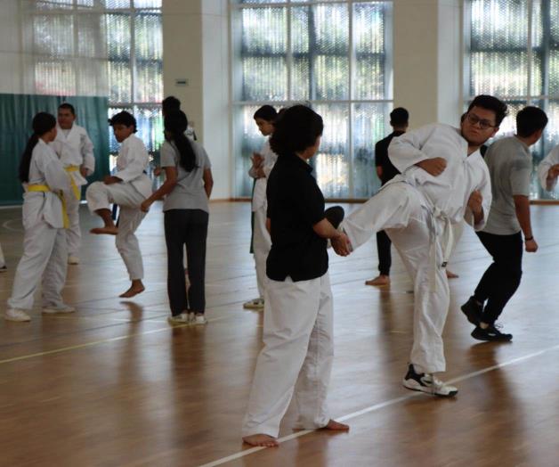 Cumplen con el taller intercolegial de taekwondo Cumplen con el taller intercolegial de taekwondo