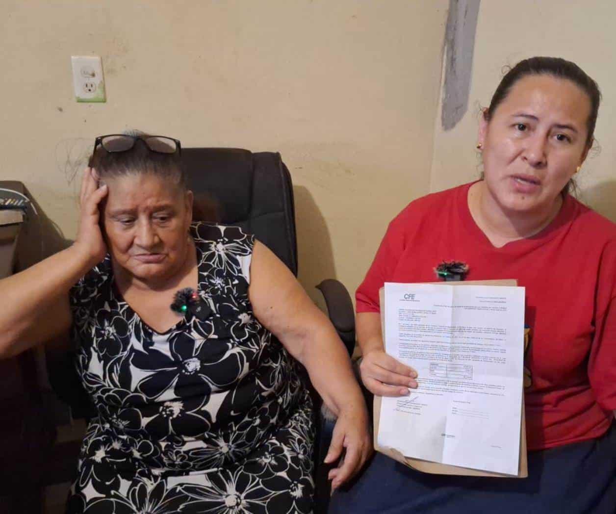 Mujer de 78 años enfrenta multa de 98 mil pesos por CFE en Matamoros