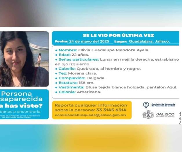 Reportan estudiante de UdeG desaparecida en Jalisco