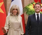 Ella es Brigitte Trogneux, la esposa de Emmanuel Macron