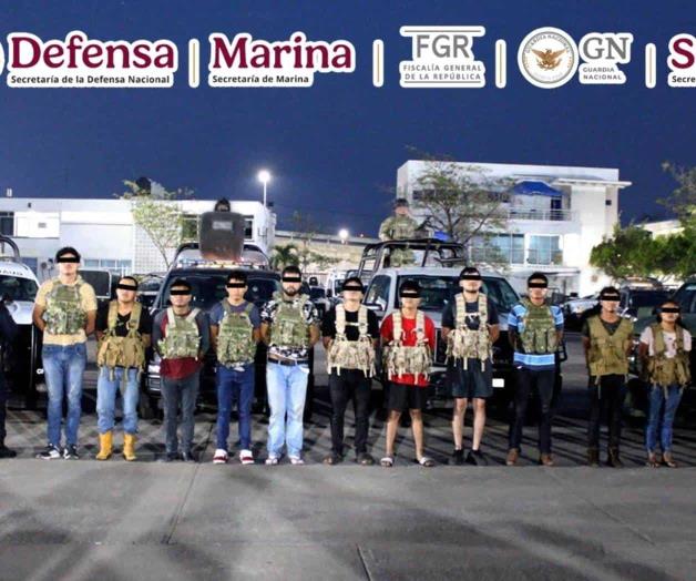 Detienen a 12 de CJNG en Tabasco Detienen a 12 de CJNG en Tabasco