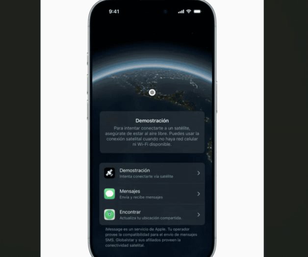 Habilitan en iPhone mensajes y app Encontrar v&iacute;a sat&eacute;lite