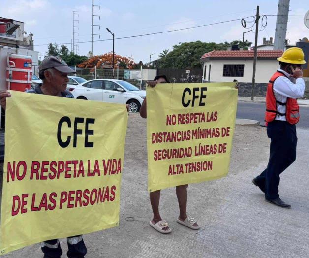 Por instalaci&oacute;n de l&iacute;nea de alta tensi&oacute;n: Nueva protesta contra CFE