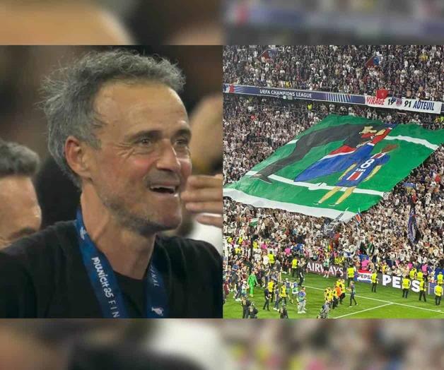Afici&oacute;n del PSG dedica tifo a Xana, hija fallecida de Luis Enrique