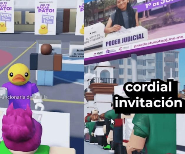 INE explica cómo votar en la elección judicial con un juego en Roblox