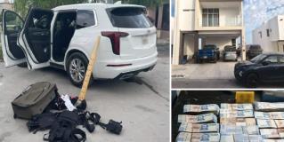 Detienen a 3 en operativo en Reynosa; aseguran inmuebles, vehículos, armas, drogas y dinero