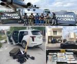 Detienen a 3 en operativo en Reynosa; aseguran inmuebles, vehículos, armas, drogas y dinero
