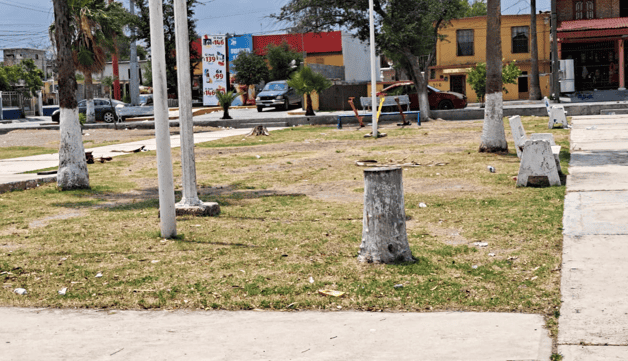 Abandonada plaza en la Aquiles Serdán de Reynosa Abandonada plaza en la Aquiles Serdán de Reynosa