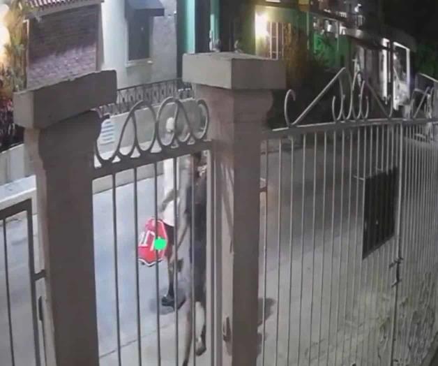 Graban robo de señalamientos Graban robo de señalamientos