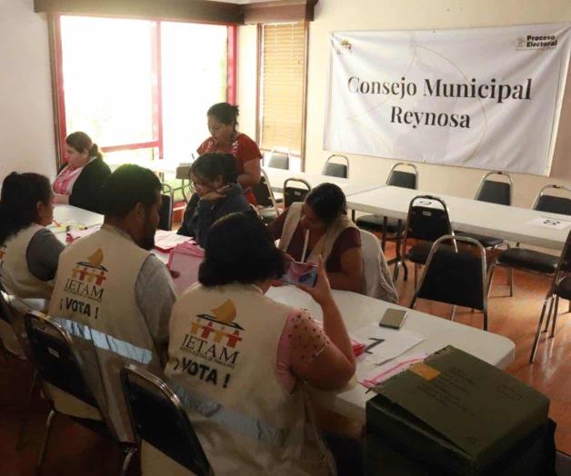 Avanza cómputo de votos en Reynosa tras jornada electoral Avanza cómputo de votos en Reynosa tras jornada electoral