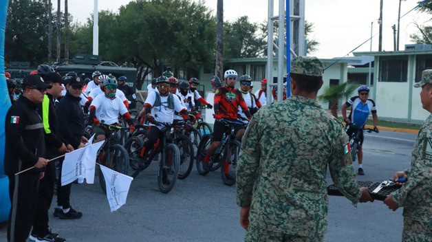 Exitosa Rodada Ciclista organizada por Sedena en Reynosa