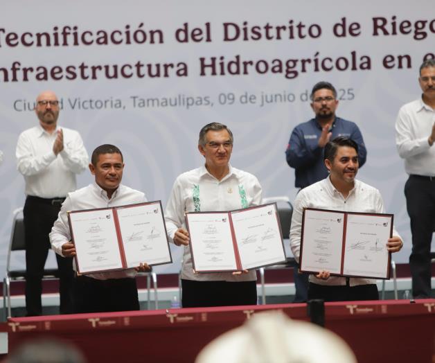 Tamaulipas inicia modernización histórica del riego agrícola; invertirán más de 3 mmdp Tamaulipas inicia modernización histórica del riego agrícola; invertirán más de 3 mmdp