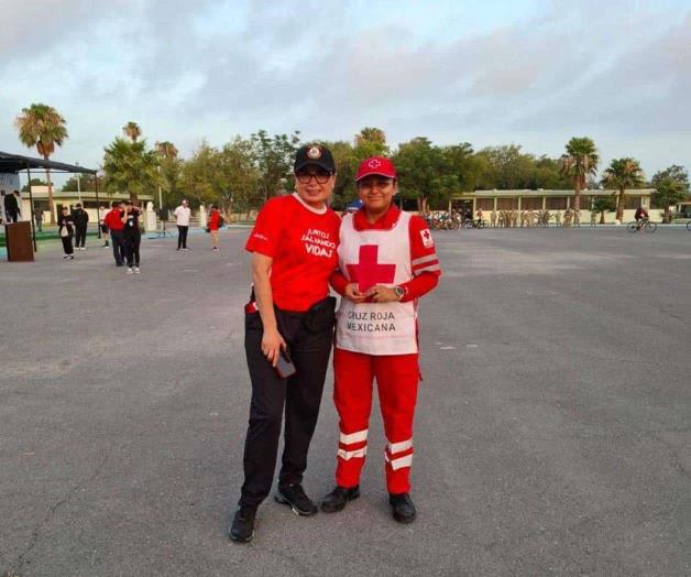 Participa la Cruz Roja en rodada de Sedena en Reynosa