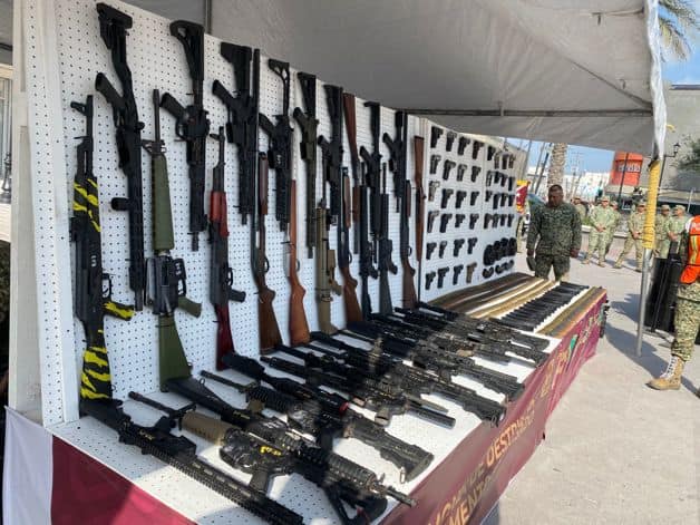 Destruye la SEDENA armas y municiones en Reynosa Destruye la SEDENA armas y municiones en Reynosa
