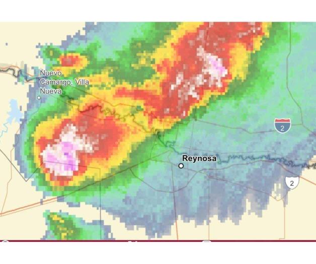 Sistema de tormentas se extiende por Reynosa y región fronteriza