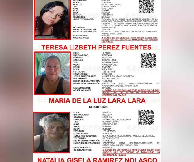 Desaparecen otras 3 mujeres de Reynosa en Cadereyta, Nuevo León Desaparecen otras 3 mujeres de Reynosa en Cadereyta, Nuevo León