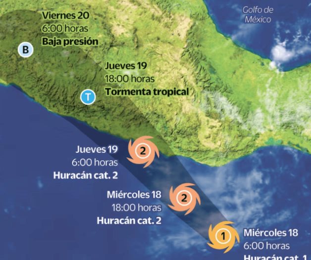 Claudia Sheinbaum confirma que Erick se convierte en hurac&aacute;n categor&iacute;a 1