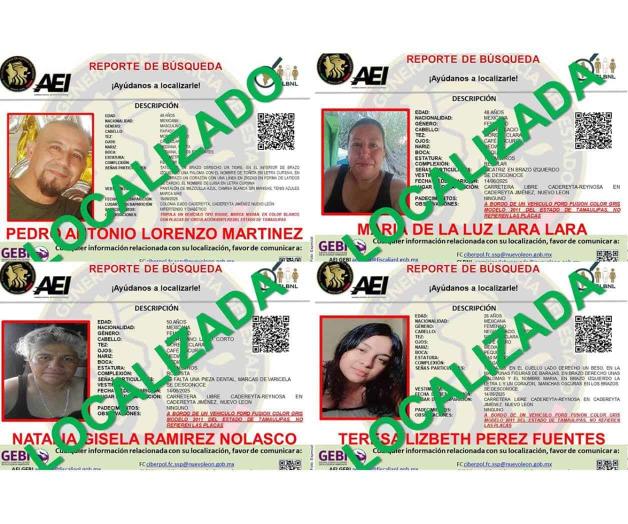 Localizan a mujeres y enfermero de Tamaulipas desaparecidos en Nuevo León Localizan a mujeres y enfermero de Tamaulipas desaparecidos en Nuevo León