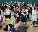 Gran respuesta en evento de yoga