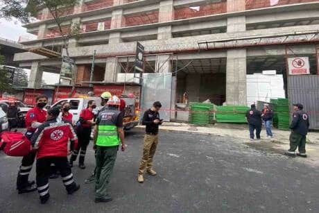 Zona acordonada tras colapso