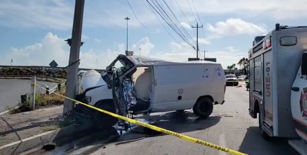 Un automovilista pierde la vida en un accidente vehicular ocurrido en el libramiento Monterrey-Reynosa, de la ciudad de Reynosa Tamaulipas.