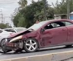Se registra accidente vehícular en el bulevar Hidalgo a la altura de la calle Venustiano Carranza.