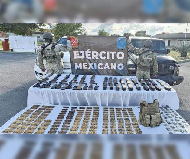 Aseguran armas, municiones y droga en Miguel Alemán Aseguran armas, municiones y droga en Miguel Alemán