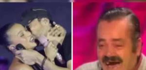 Enrique Iglesias desata polémica al intentar besar a Emilia Mernes