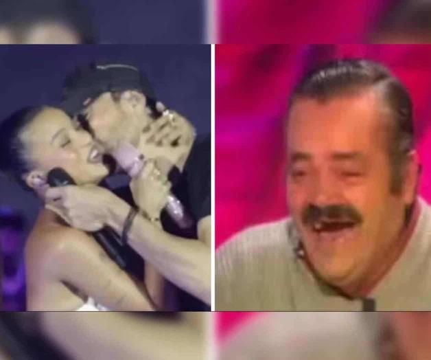 Enrique Iglesias desata polémica al intentar besar a Emilia Mernes Enrique Iglesias desata polémica al intentar besar a Emilia Mernes