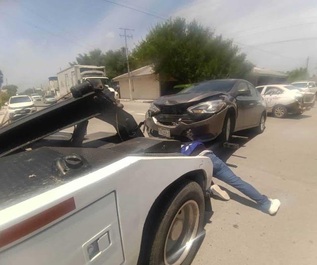 Deja triple colisión vial a un lesionado Deja triple colisión vial a un lesionado