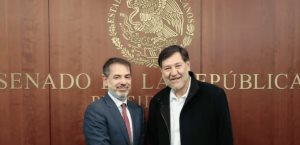 Fernández Noroña se reúne con embajador de España en México