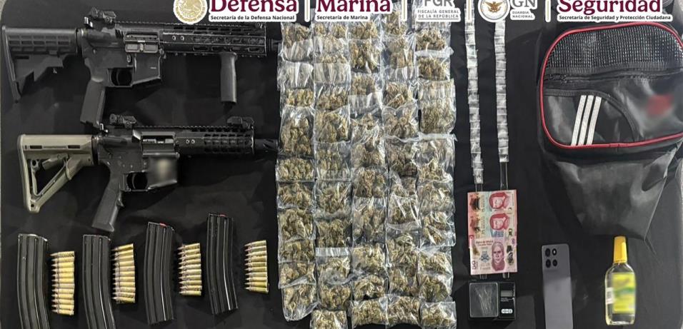 Detienen a 9 en Nuevo León por generar violencia: aseguran armas y drogas