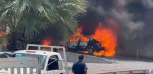 Arde parque industrial; se afectan tres vehículos