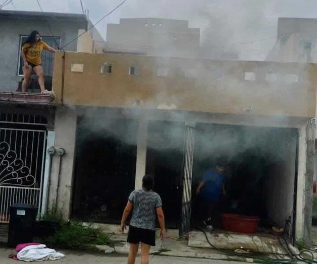 Ni&ntilde;as heridas  en incendio