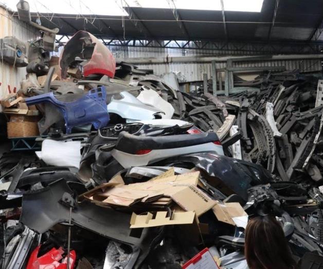 Aseguradas mil toneladas de autopartes en Peralvillo