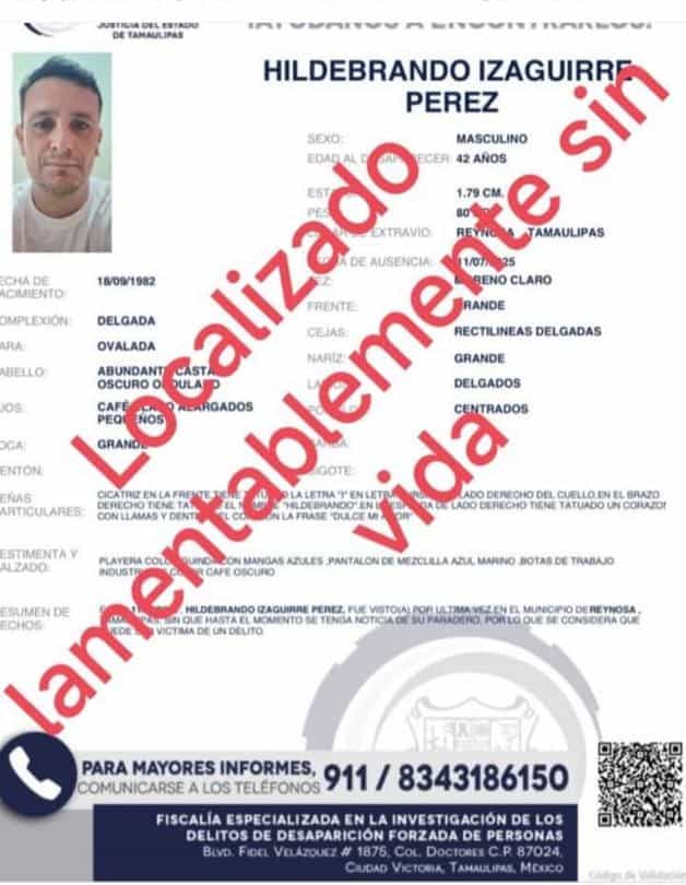 Hallan a hombre muerto Hallan a hombre muerto