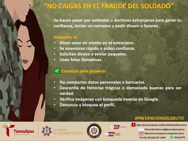 Alertan en Tamaulipas por fraudes rom&aacute;nticos en redes sociales